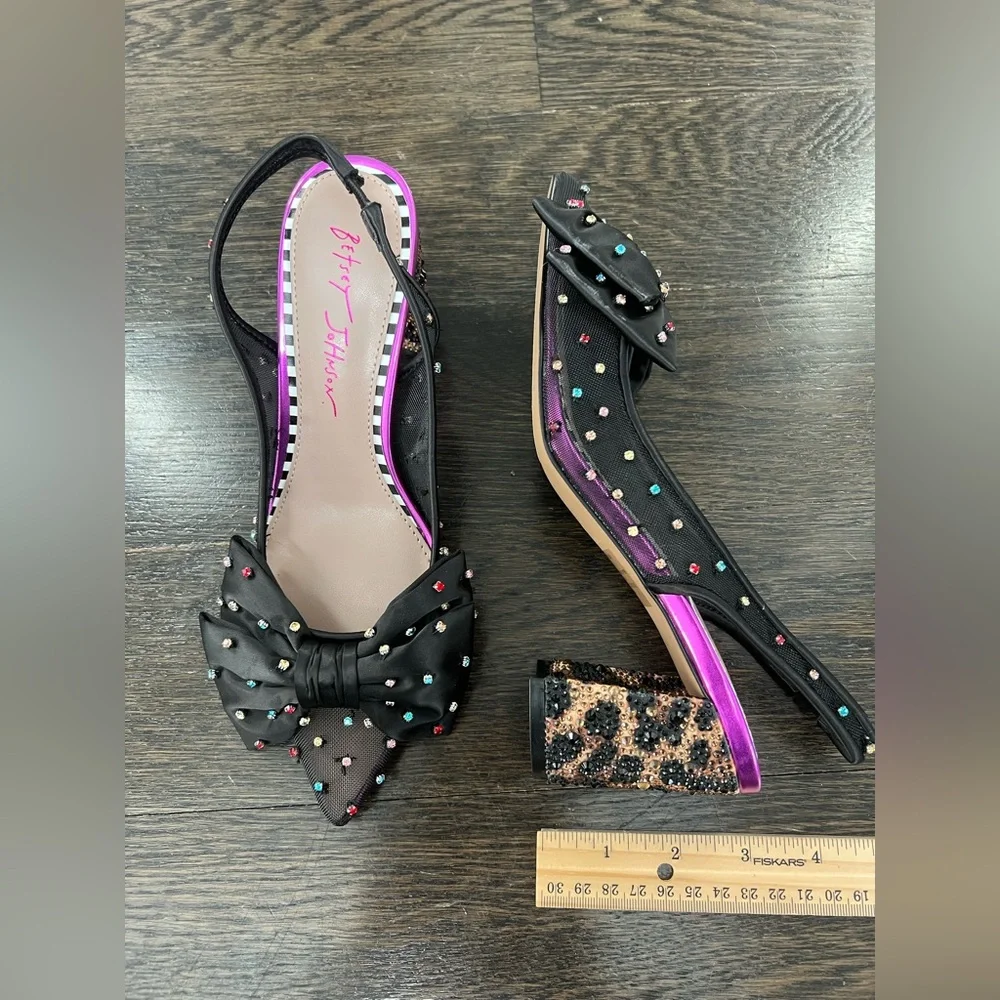 NWOT Betsey Johnson Dafney Pointed Toe Slingback Heel Sz 6.5 - Picture 5 of 6
